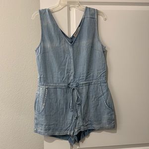 Jean Patterned Romper